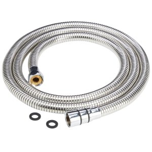 Croydex 1.5m Stretch Reinforced Shower Hose - Chrome (AM156041) - main image 1