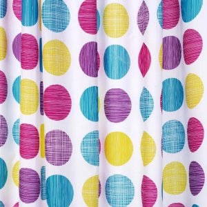 Croydex Textured Dots Shower Curtain - Multi-Colour (AF288115) - main image 1