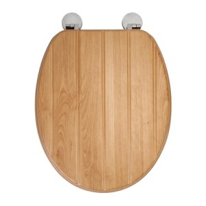 Croydex Tramonti Flexi-Fix Wood Toilet Seat - Oak Effect (WL610576H) - main image 1