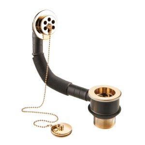 Deva 1.5" Brass Bath Waste With Brass Plug - Gold (DW404/501) - main image 1