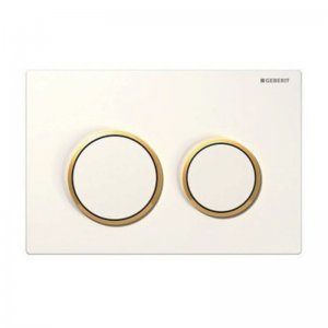 Geberit Kappa21 dual flush plate - white/gold (115.240.KK.1) - main image 1