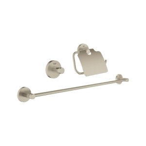 Grohe Essentials 3-in-1 Guest Bathroom Accessories Set - Brushed Nickel (40775EN1) - main image 1