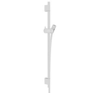 hansgrohe Unica Shower Rail S Puro - 65cm with Shower Hose - Matt White (28632700) - main image 1