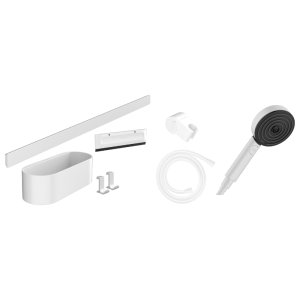 Hansgrohe WallStoris EcoSmart Bundle 3jet  - Matt White (24291700) - main image 1