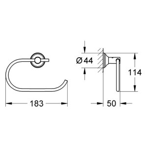 Grohe Essentials Authentic Toilet Roll Holder - Brushed Nickel (40657EN1) - main image 2