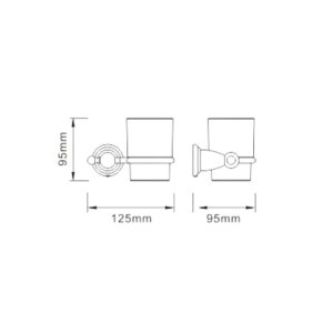 Bristan 1901 Tumbler & Holder - Gold (N2 HOLD G) - main image 2