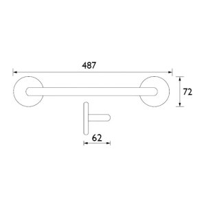 Bristan 487mm Grab Rail - Chrome (COMP GRAB02 C) - main image 2