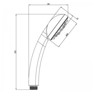 Bristan Cascade Small Single Function Handset - Chrome (CAS HAND01 C) - main image 2