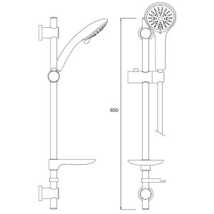 Bristan Casino Shower Kit with Large 3 Function Handset and Easy Clean Hose - Chrome (CAS KIT03 C) - main image 2