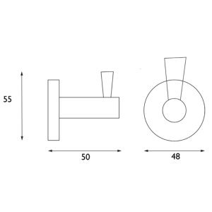 Bristan Round Robe Hook - Chrome (RD HOOK C) - main image 2