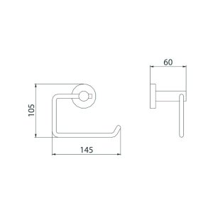 Bristan Round Toilet Roll Holder - Chrome (RD ROLL C) - main image 2