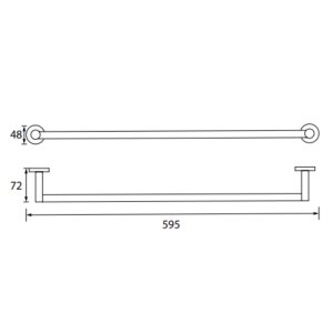 Bristan Round Towel Rail - Chrome (RD RAIL C) - main image 2