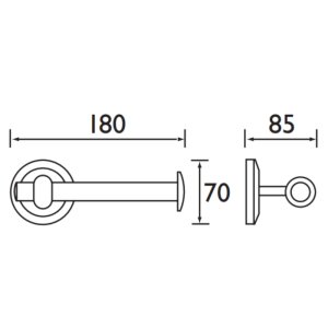 Bristan Solo Single Toilet Roll Holder - Chrome (SO TOIL C) - main image 2