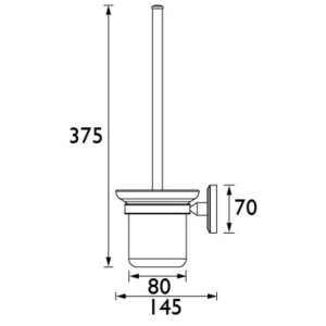 Bristan Solo Toilet Brush - Chrome (SO WHBRU C) - main image 2