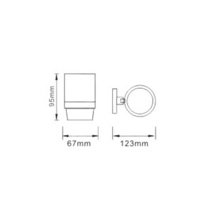 Bristan Square Tumbler & Holder - Chrome (SQ HOLD C) - main image 2