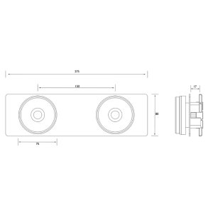 Bristan Wall Mount Fixing Kit - Chrome (WMNT11 C) - main image 2