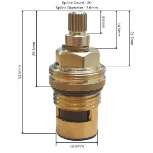 Crosswater 1/2" ceramic flow cartridge (R1503) - main image 2