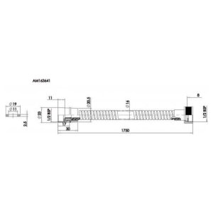 Croydex 1.75m Reinforced Stainless Steel Shower Hose - Chrome (AM163641) - main image 2