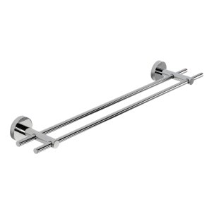 Croydex Flexi-Fix Britannia Double Towel Rail - Chrome (QM582941) - main image 2