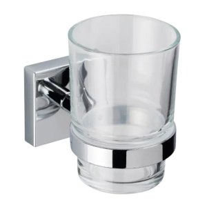 Croydex Flexi-Fix Chester Tumbler and Holder - Chrome (QM441841) - main image 2