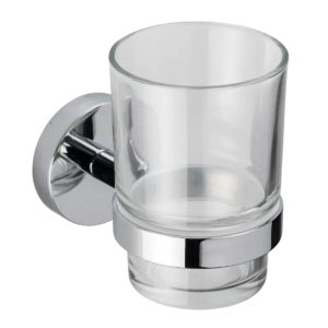 Croydex Flexi-Fix Epsom Tumbler and Holder - Chrome (QM481841) - main image 2