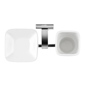 Croydex Flexi-Fix Everson Soap Dish and Tumbler - Chrome (QM557941) - main image 2