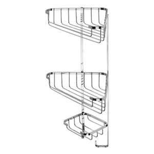 Croydex Stainless Steel Three Tier Corner Basket - Chrome (QM392841) - main image 2