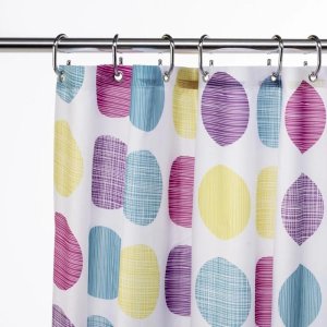 Croydex Textured Dots Shower Curtain - Multi-Colour (AF288115) - main image 2