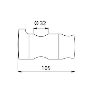 Delabie 32mm shower head holder - white (510110) - main image 2