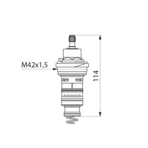 Delabie Securitherm Thermostatic Sequential Shower Cartridge (N963) - main image 2