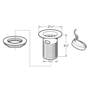 Deva 1.25" Plastic Basin Waste - Chrome (WST20/017) - main image 2