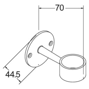 Deva Wall Mounted Hose Retainer - Chrome (SPE09) - main image 2