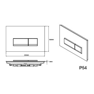 Fluidmaster T-Series Vivente Dual Flush Glass Plate - White (P54-0003-0240) - main image 2