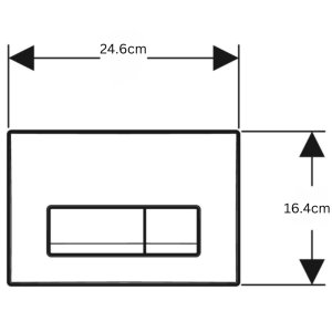 Geberit Delta50 Dual Flush Plate - Black (115.119.DW.1) - main image 2