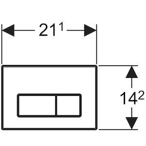 Geberit Kappa50 dual flush plate - brushed stainless steel (115.258.00.1) - main image 2