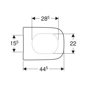 Geberit Selnova Square Toilet Seat - White (501.555.01.1) - main image 2