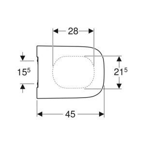 Geberit Smyle Square Toilet Seat - Sandwich shape - White (500.688.01.1) - main image 2