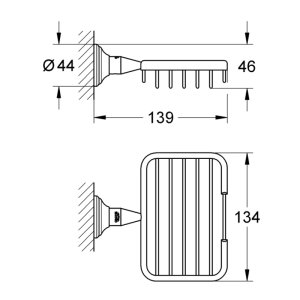 Grohe Essentials Authentic Corner Basket - Brushed Nickel (40659EN1) - main image 2