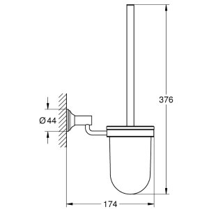 Grohe Essentials Authentic Toilet Brush Set - Chrome (40658001) - main image 2