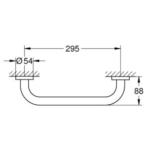 Grohe Essentials Grip Bar - 295mm - Brushed Nickel (40421EN1) - main image 2