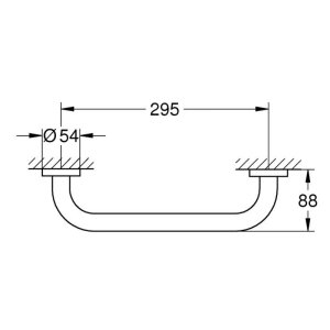 Grohe Essentials Grip Bar - 295mm - Chrome (40421001) - main image 2