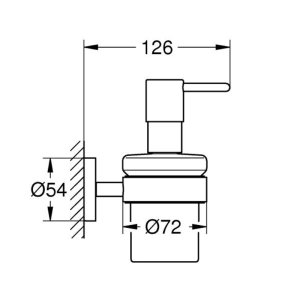 Grohe Essentials Soap Dispenser With Holder - Chrome (40448001) - main image 2