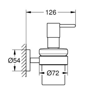 Grohe Essentials Soap Dispenser with Holder - Supersteel (40448DC1) - main image 2