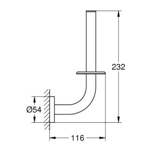 Grohe Essentials Spare Toilet Paper Holder - Brushed Cool Sunrise (40385GN1) - main image 2