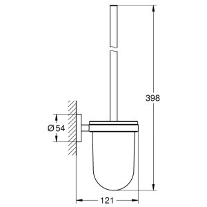 Grohe Essentials Toilet Brush Set - Brushed Cool Sunrise (40374GN1) - main image 2