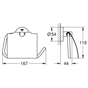 Grohe Essentials Toilet Roll Holder - Brushed Cool Sunrise (40367GN1) - main image 2