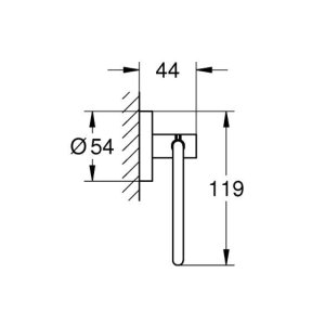 Grohe Essentials Toilet Roll Holder - Brushed Cool Sunrise (40689GN1) - main image 2