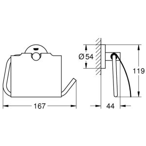 Grohe Essentials Toilet Roll Holder - Brushed Warm Sunset (40367DL1) - main image 2