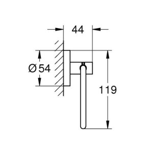 Grohe Essentials Toilet Roll Holder - Supersteel (40689DC1) - main image 2