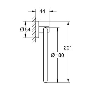 Grohe Essentials Towel Ring - Supersteel (40365DC1) - main image 2